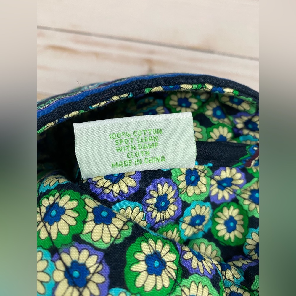Vera Bradley Christmas Stocking Blue Rhapsody Pocket Jingle Bells - Picture 5 of 5